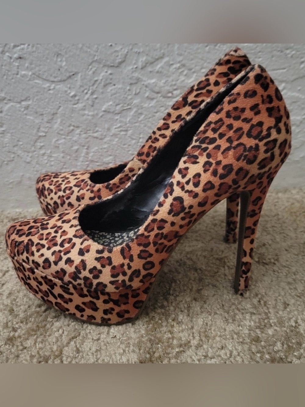 Jessica Simpson Animal Print Platform Heels Size 8